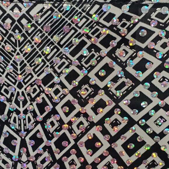 Fashion Bug Size 22 24 Top Mirror Ball Flashy Sequin Geometric Stretch Party - Picture 13 of 14